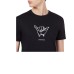 Emporio Armani T-shirt a manica corta Blu Navy da Uomo con logo lettering e inserto ricamato
