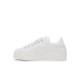 Moschino Sneakers bianca Unisex in pelle con maxi logo stampato lettering