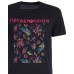 Emporio Armani Swimwear T-shirt Nera da Uomo con maxi stampa