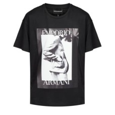 Emporio Armani T-shirt a manica corta Nera con Maxi stampa 