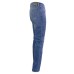 Jeckerson Jeans denim blu cinque tasche con toppe in Alcantara Azzurro