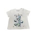 Philipp Plein T-shirt a manica corta bianca in cotone con logo PLEIN BABY e orsetto TEDDY 