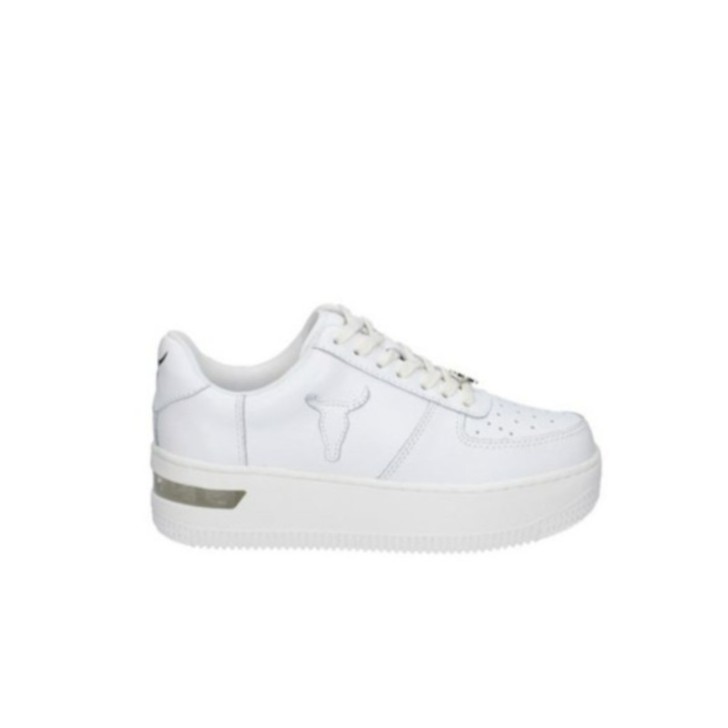 Windsor Smith Sneakers da donna bianca con logo a contrasto 